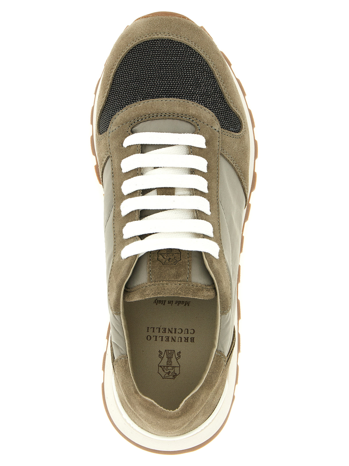 Brunello Cucinelli two-tone polyester athletic sneakers