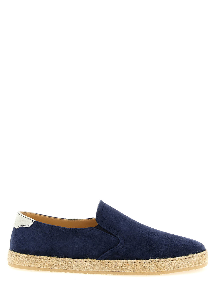 Brunello Cucinelli Espadrilles aus blauem Kalbsleder