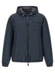 Moncler Grenoble Blaue Shell-Jacke aus Polyamid