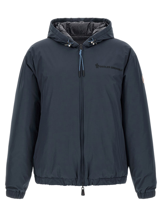 Moncler Grenoble Blaue Shell-Jacke aus Polyamid