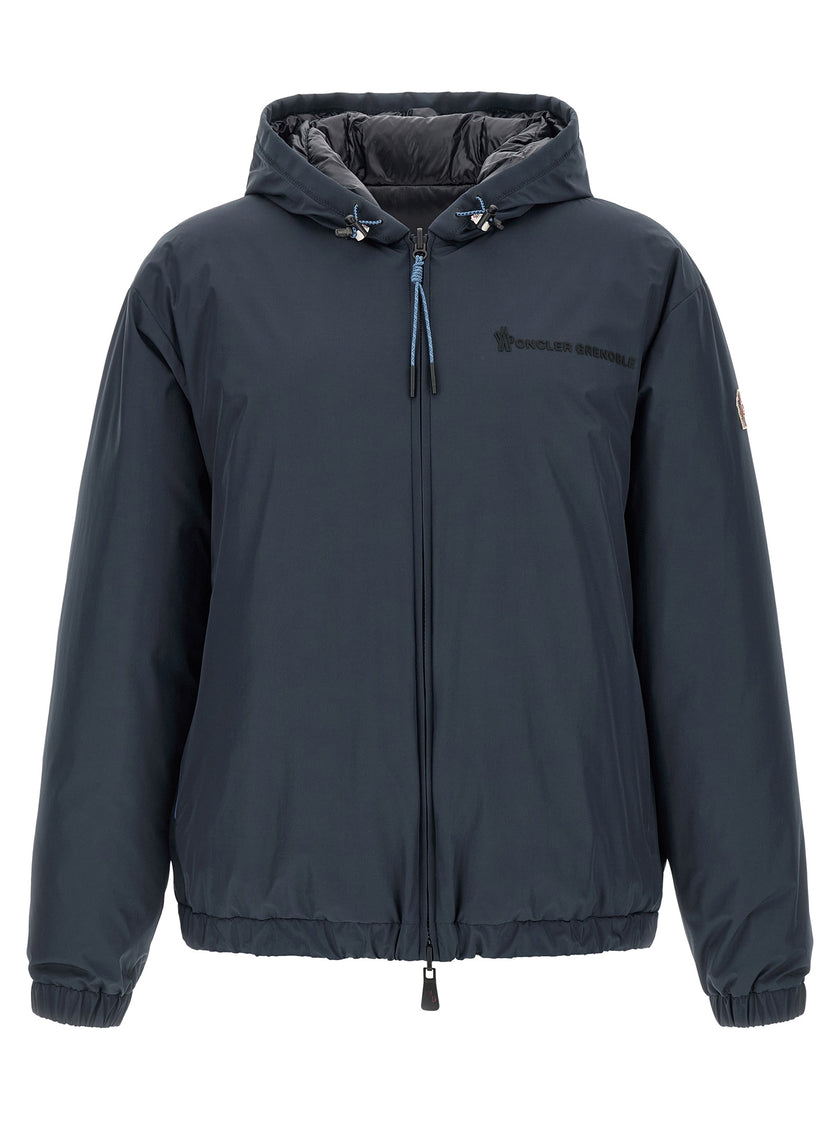 Moncler Grenoble Blaue Shell-Jacke aus Polyamid