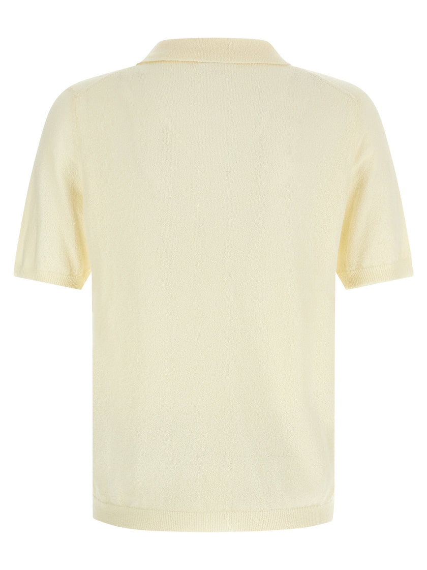 Roberto Collina Beige Cotton Polo Shirt