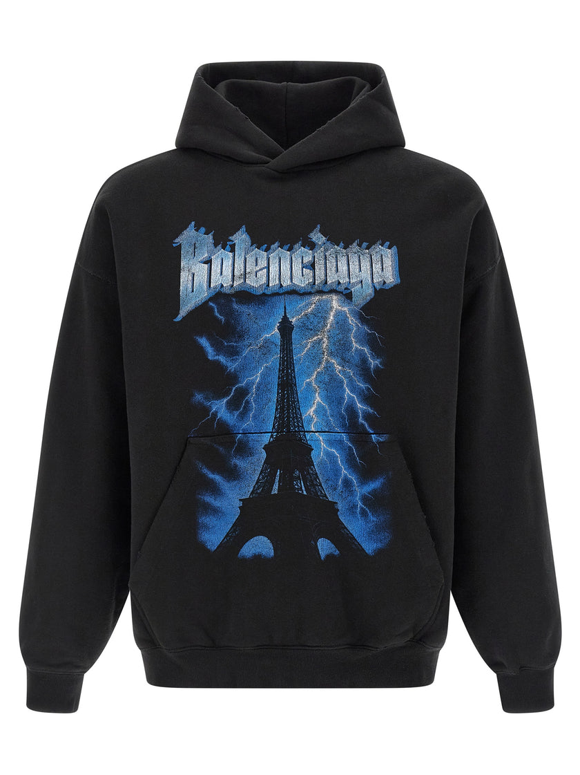 Balenciaga Schwarzer Baumwoll-Sweatshirt