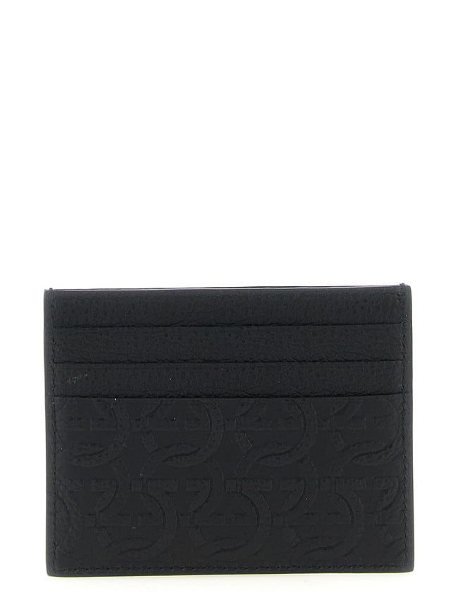 Ferragamo Schwarzer Kalbsleder-Kartenetui