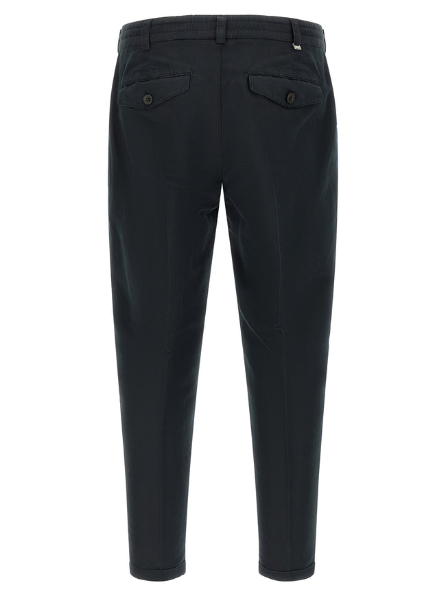 PT Torino Schwarze Leinen-Chino