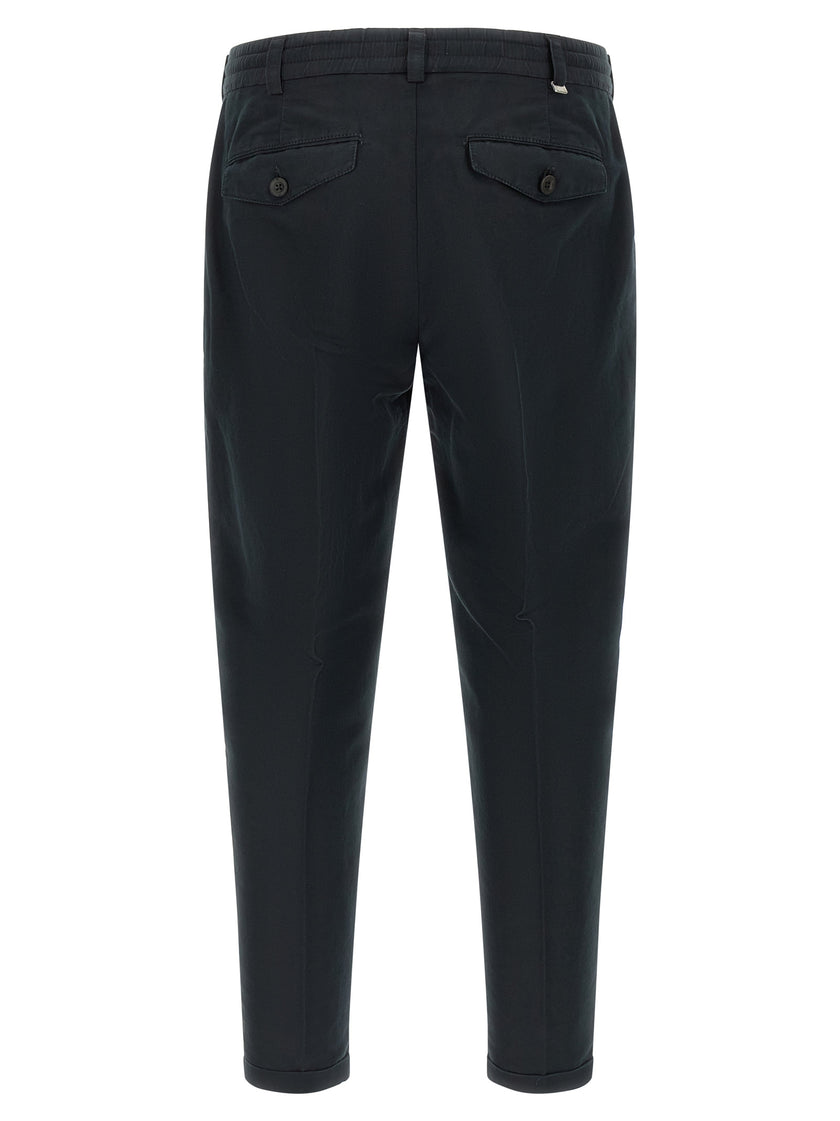 PT Torino Schwarze Leinen-Chino