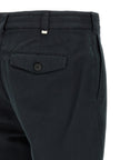 PT Torino Schwarze Leinen-Chino