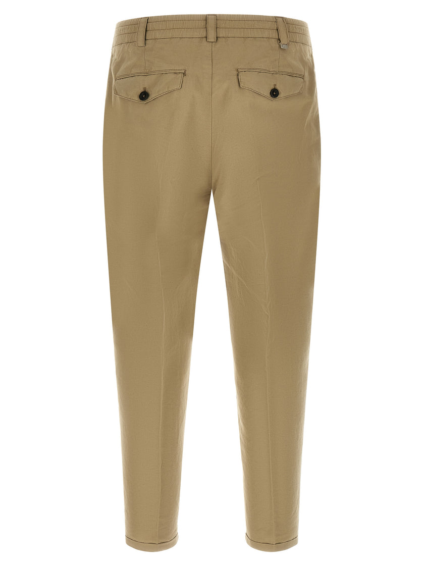 PT Torino Beige Leinen Freizeithose