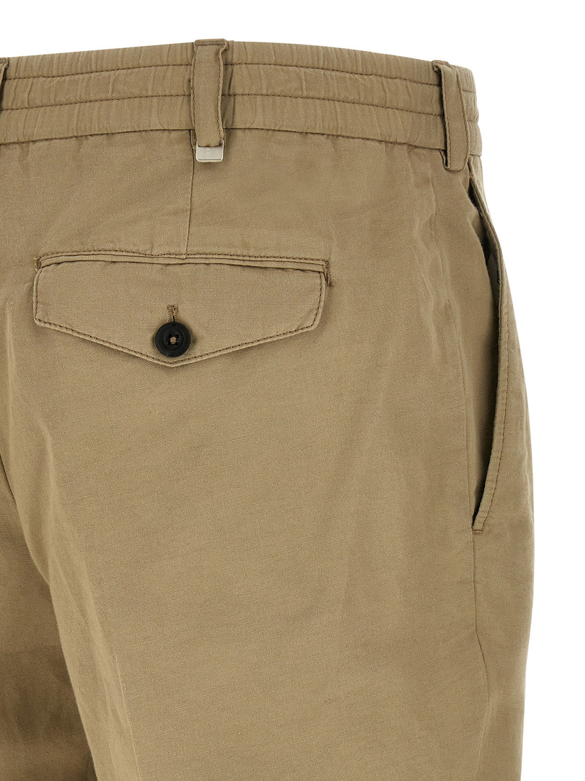 PT Torino Beige Leinen Freizeithose