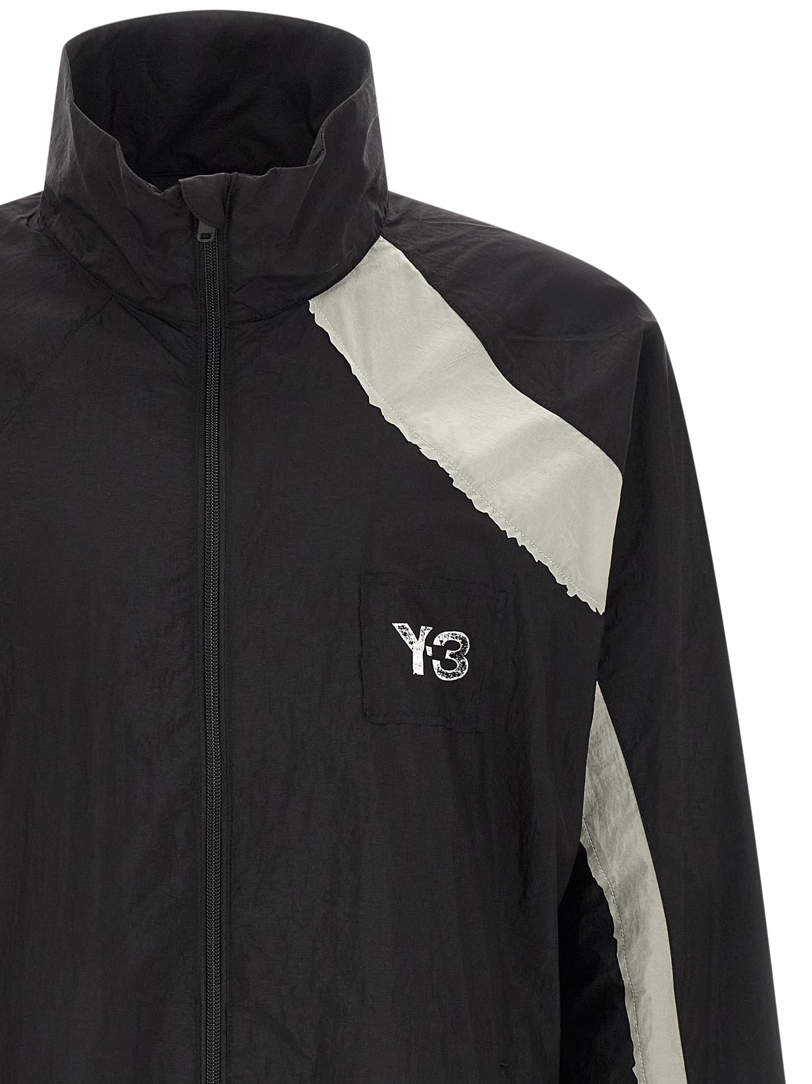 Y-3 Schwarze Polyamid-Shell-Jacke