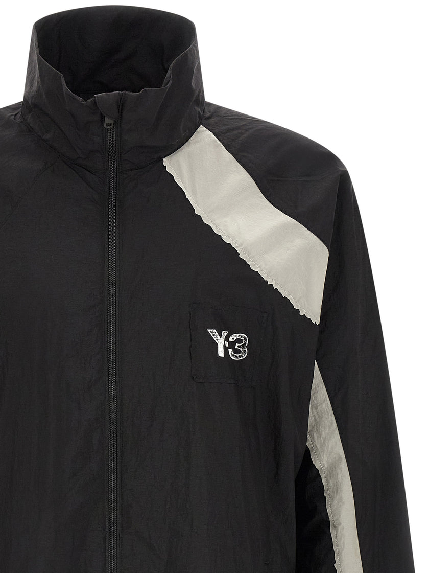 Y-3 Schwarze Polyamid-Shell-Jacke