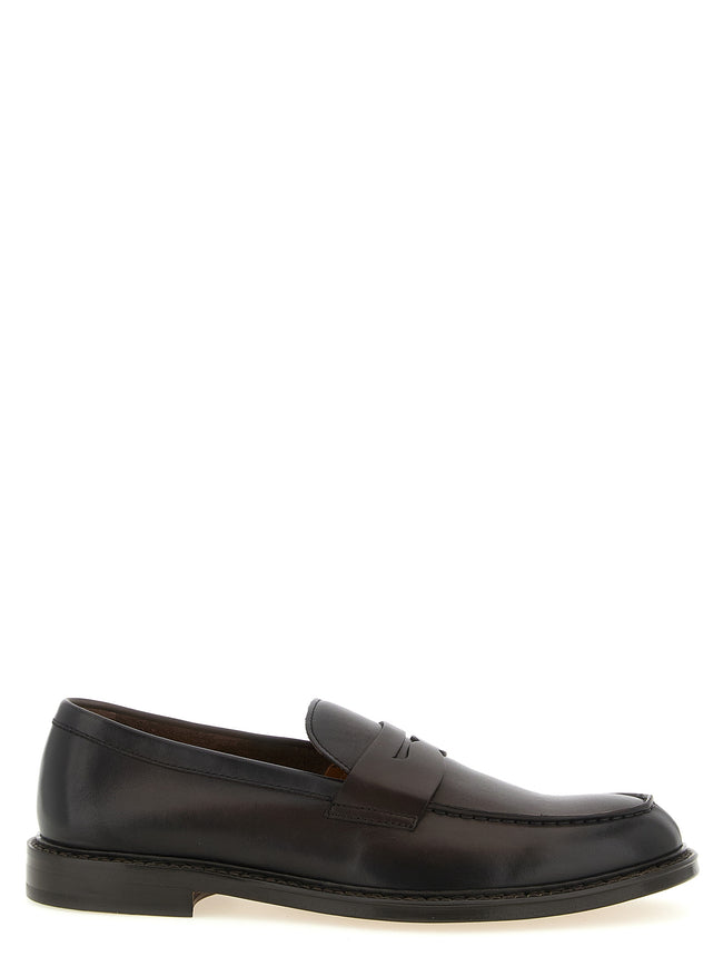 Doucal's Braune Kalbsleder-Slipper