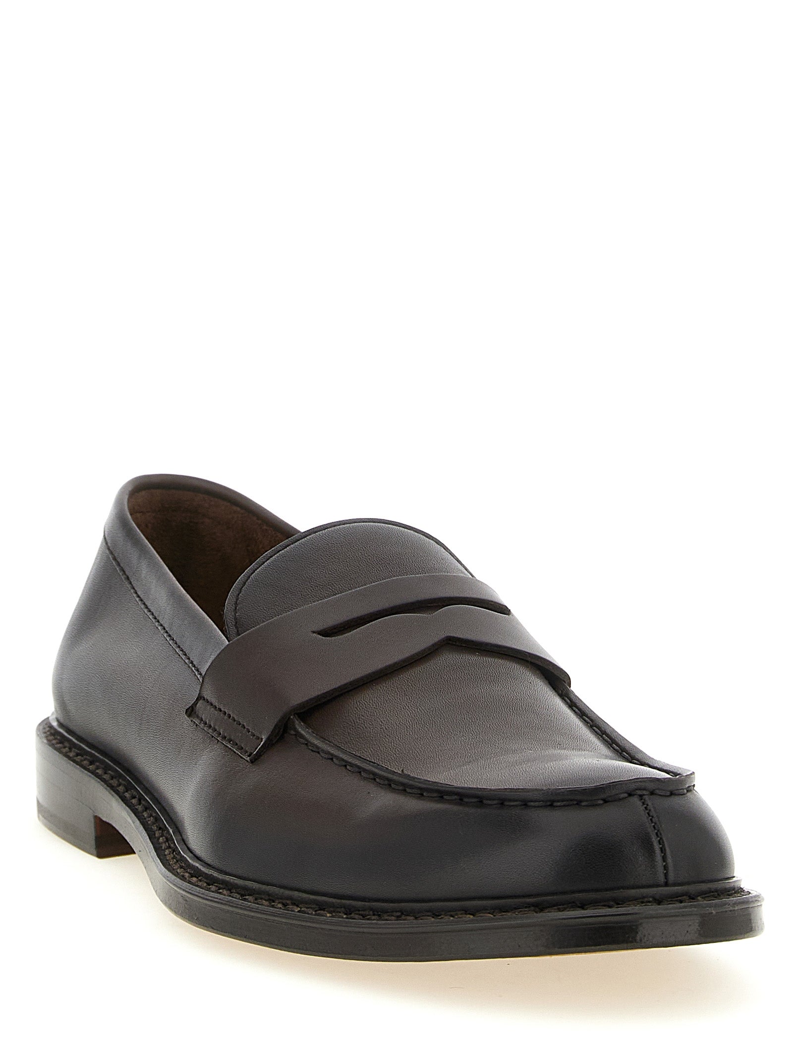 Doucal's Braune Kalbsleder-Slipper
