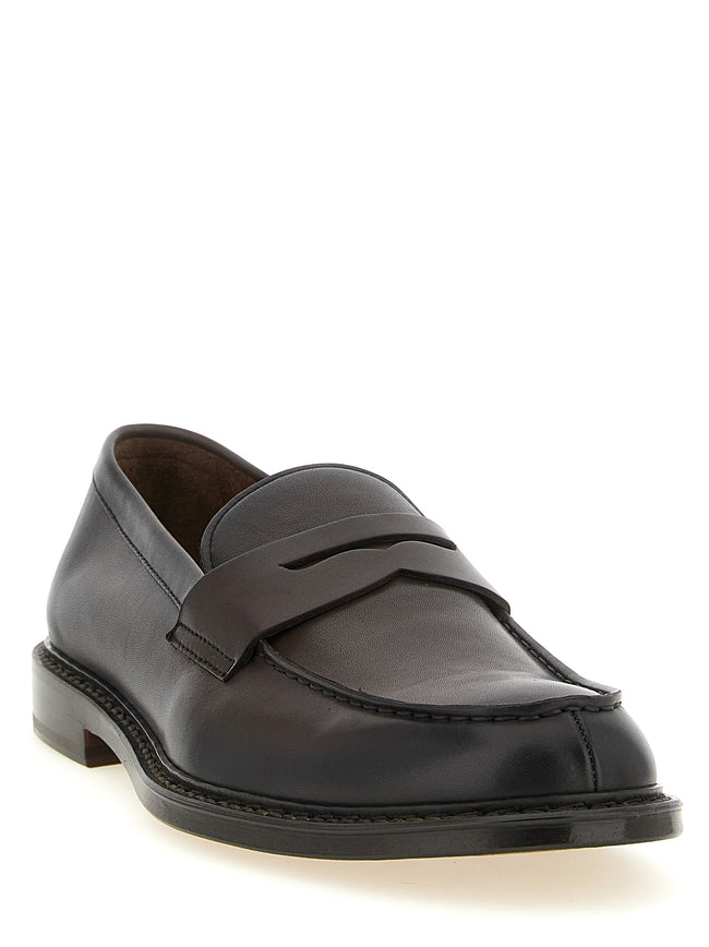 Doucal's Braune Kalbsleder-Slipper
