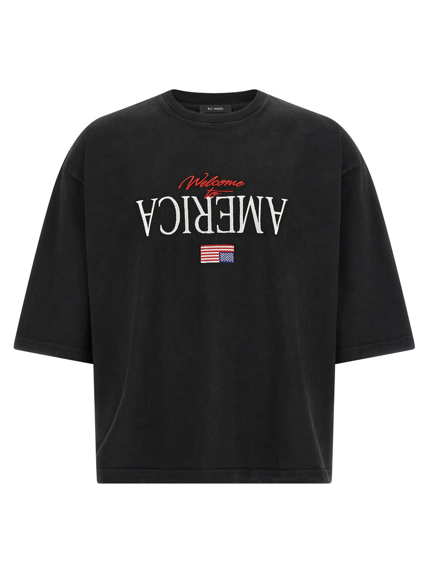 WILLY CHAVARRIA Schwarzes Baumwoll-T-Shirt