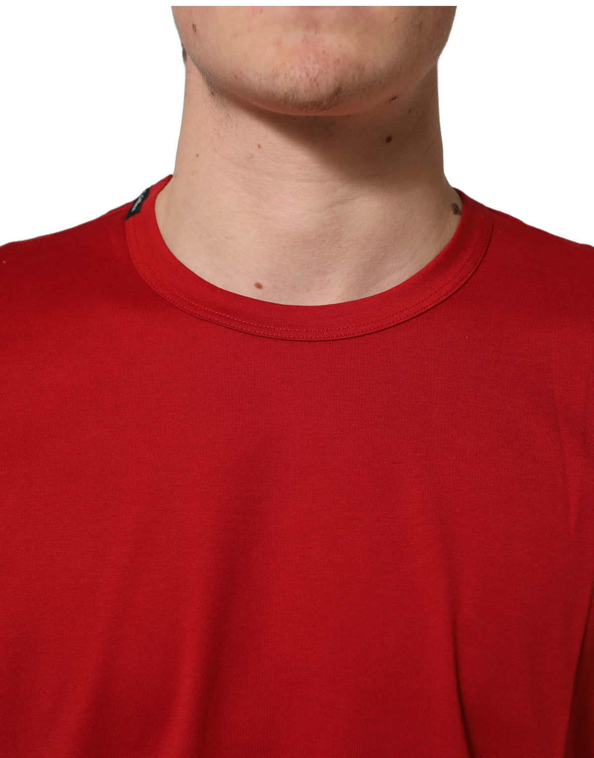 Dolce & Gabbana Red Goodluck 2023 Crew Neck Cotton T-Shirt