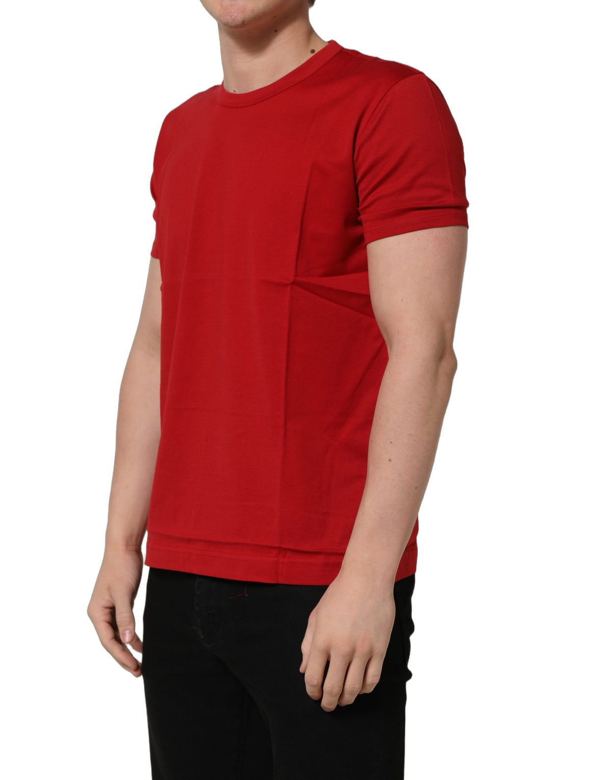 Dolce & Gabbana Red Goodluck 2023 Crew Neck Cotton T-Shirt