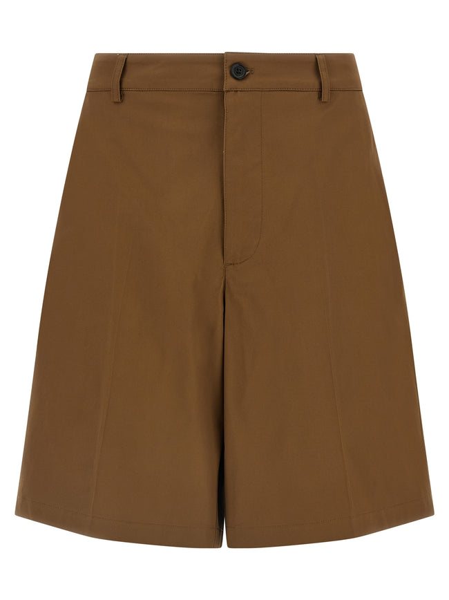 Department 5 Braune Baumwoll-Bermudashorts