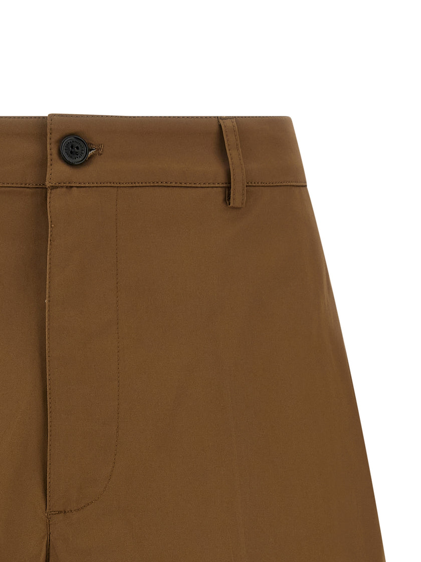 Department 5 Braune Baumwoll-Bermudashorts