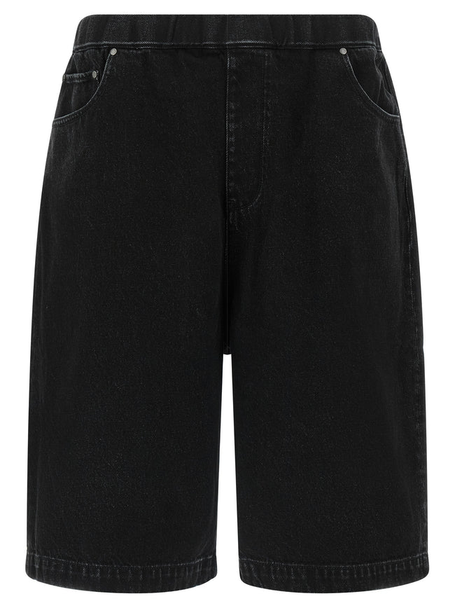 Entire Studios Schwarze Baumwoll-Bermudashorts