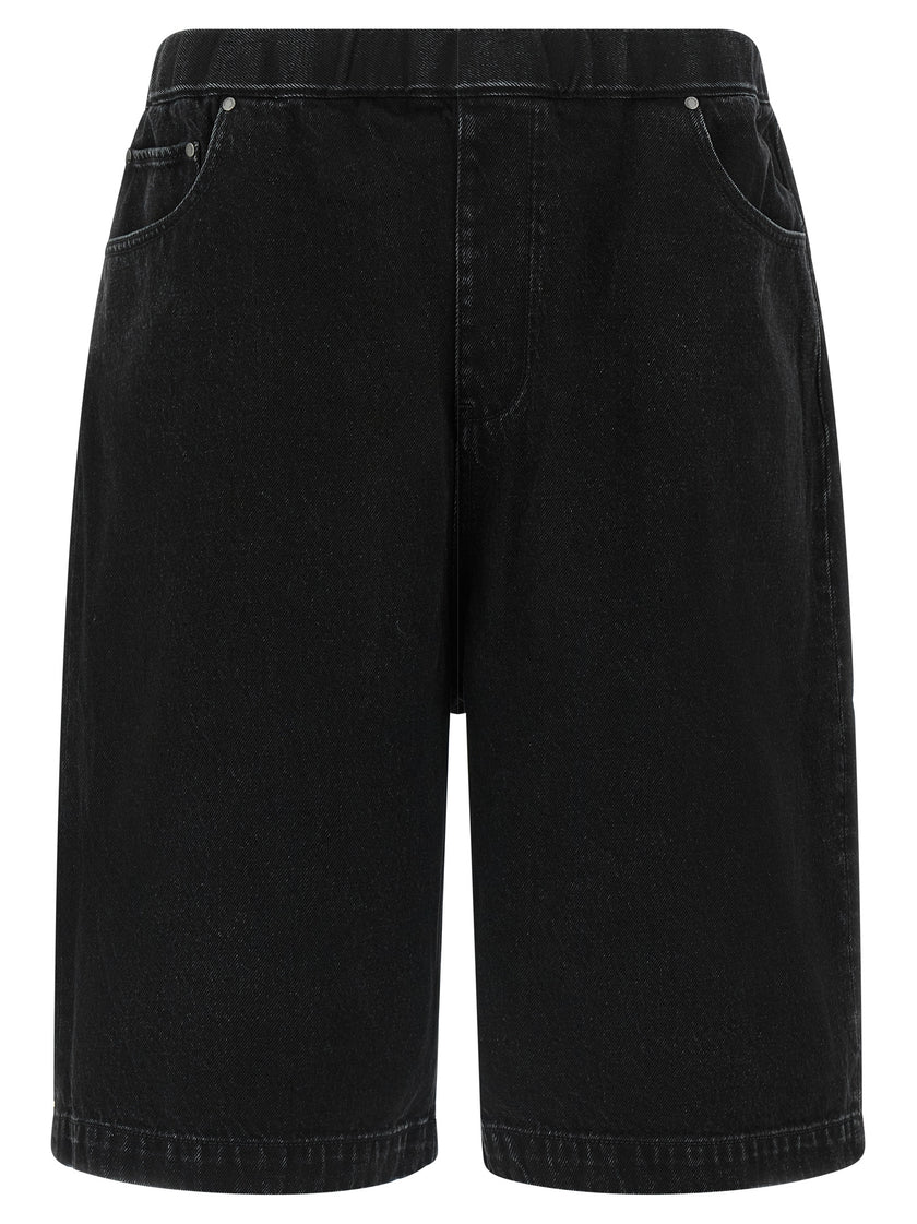 Entire Studios Schwarze Baumwoll-Bermudashorts