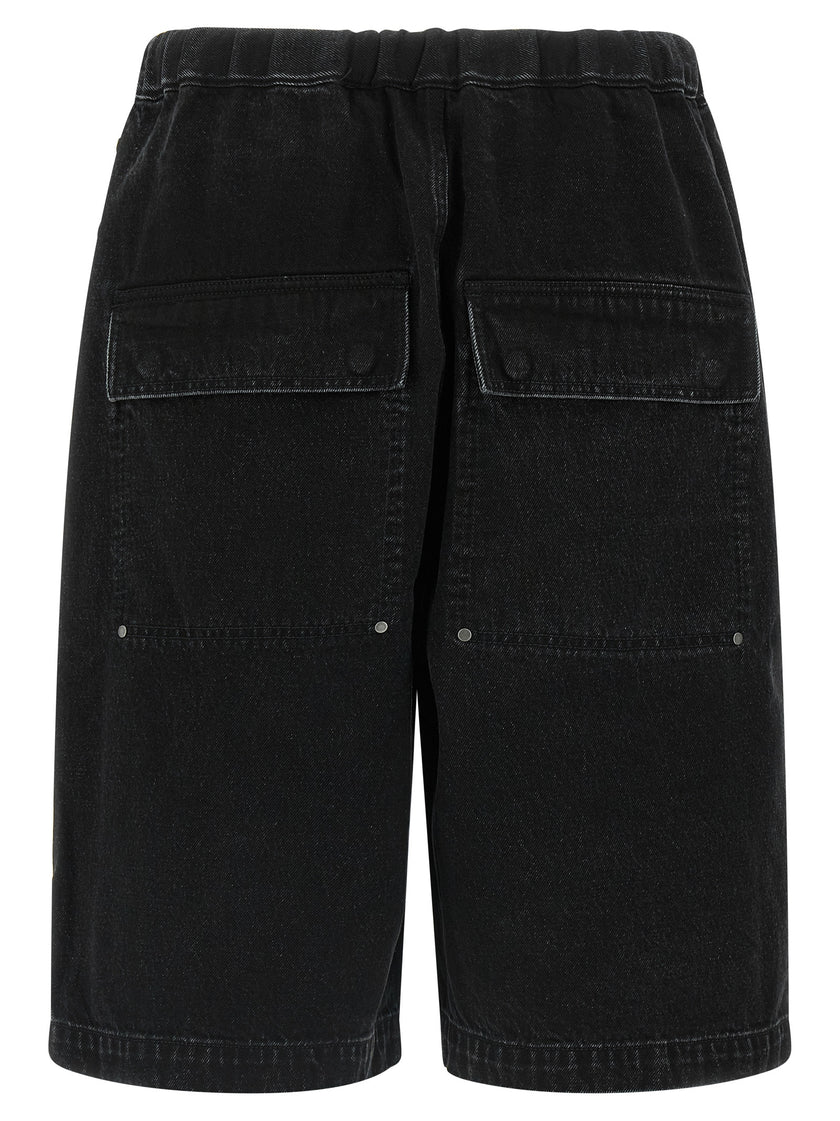 Entire Studios Schwarze Baumwoll-Bermudashorts