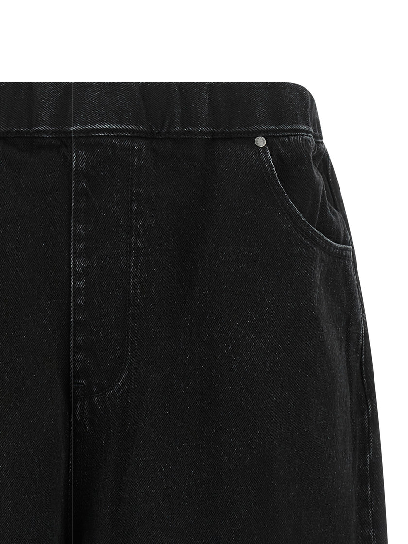 Entire Studios Schwarze Baumwoll-Bermudashorts