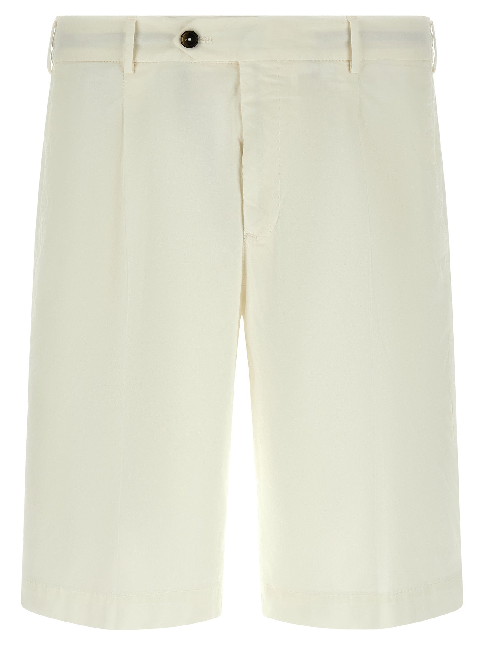 PT Torino Weiße Baumwoll-Bermudashorts