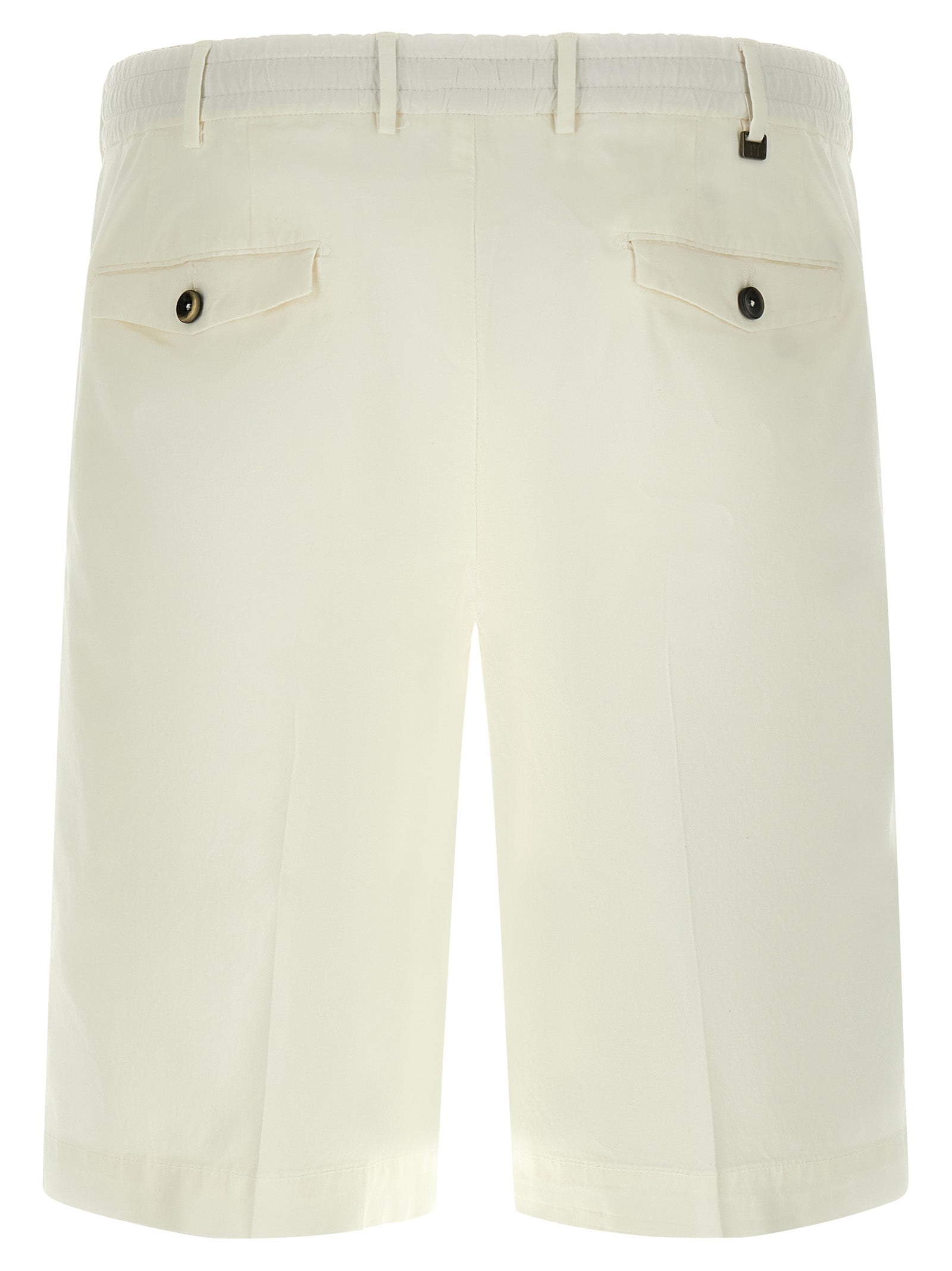 PT Torino Weiße Baumwoll-Bermudashorts