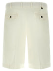 PT Torino Weiße Baumwoll-Bermudashorts