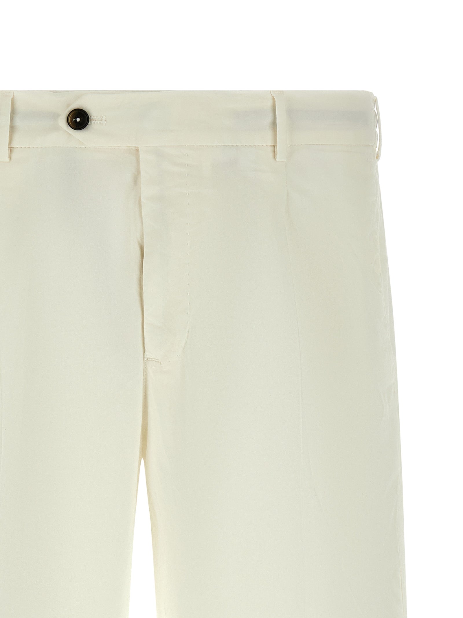 PT Torino Weiße Baumwoll-Bermudashorts