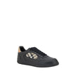 Burberry Schwarze Bos Taurus Kalbsleder Low-Top-Sneaker