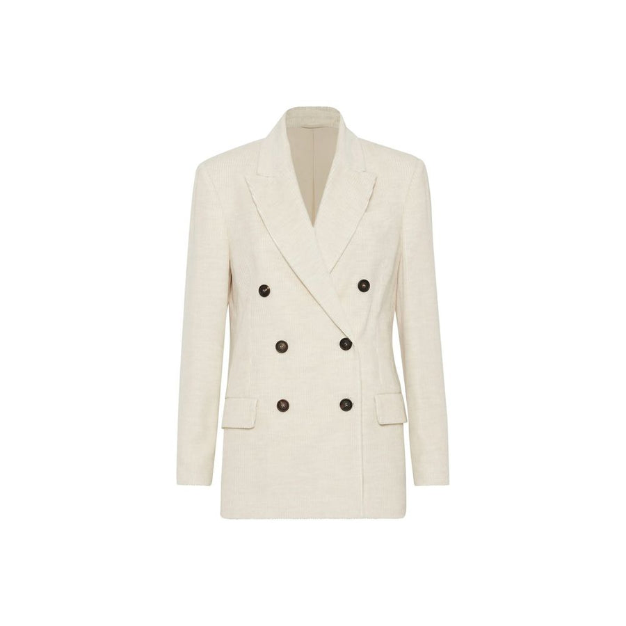 Brunello Cucinelli Weißer Baumwollblazer