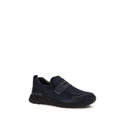 Prada blaue Kalbsleder Sportschuhe aus Mesh mit Glattleder- und Wildlederdetails