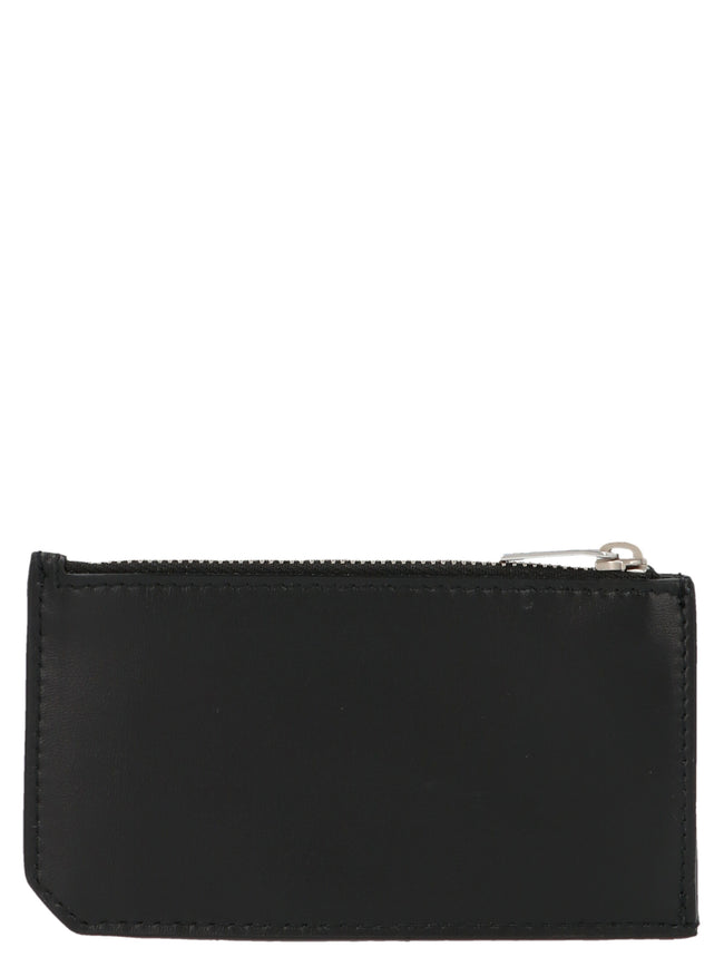 Saint Laurent Schwarzer Kalbsleder-Kartenetui