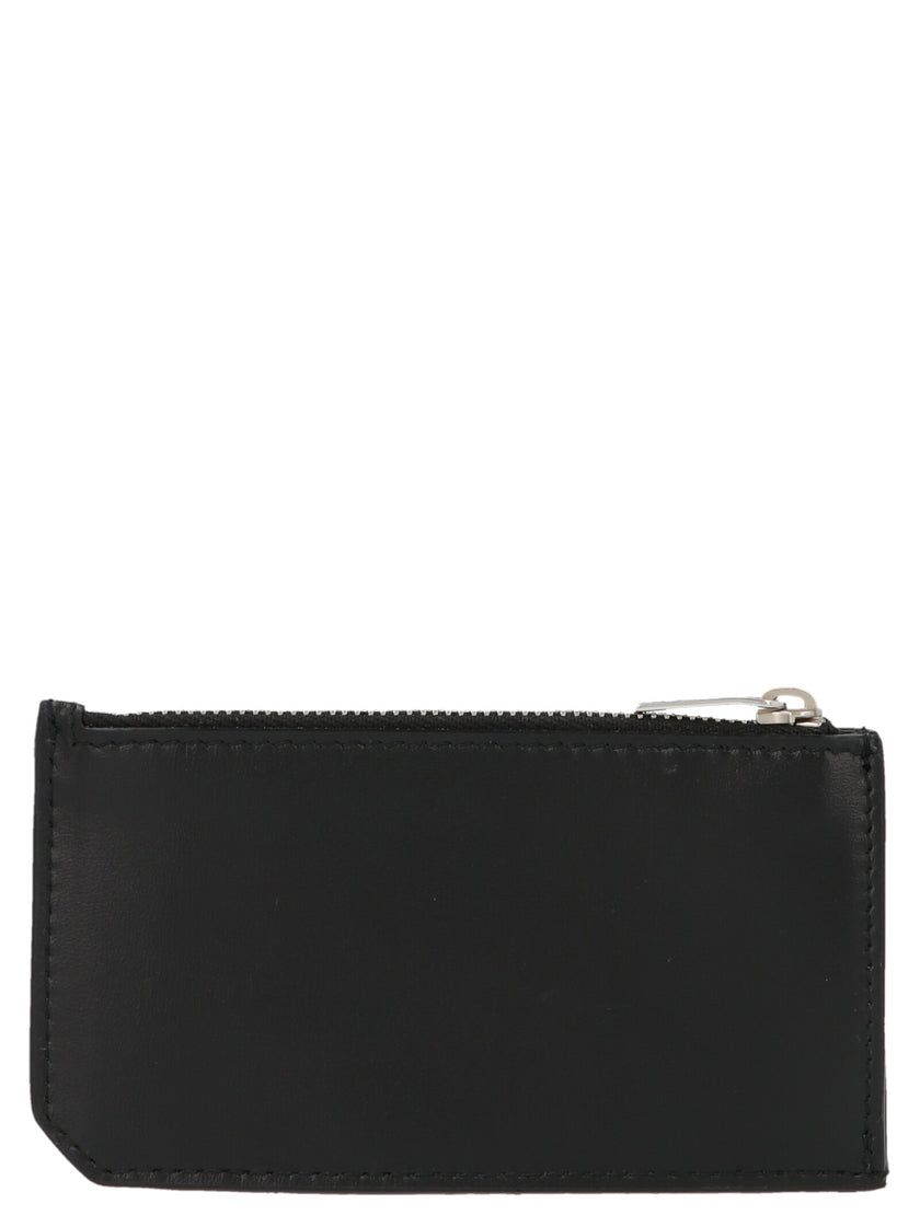 Saint Laurent Schwarzer Kalbsleder-Kartenetui