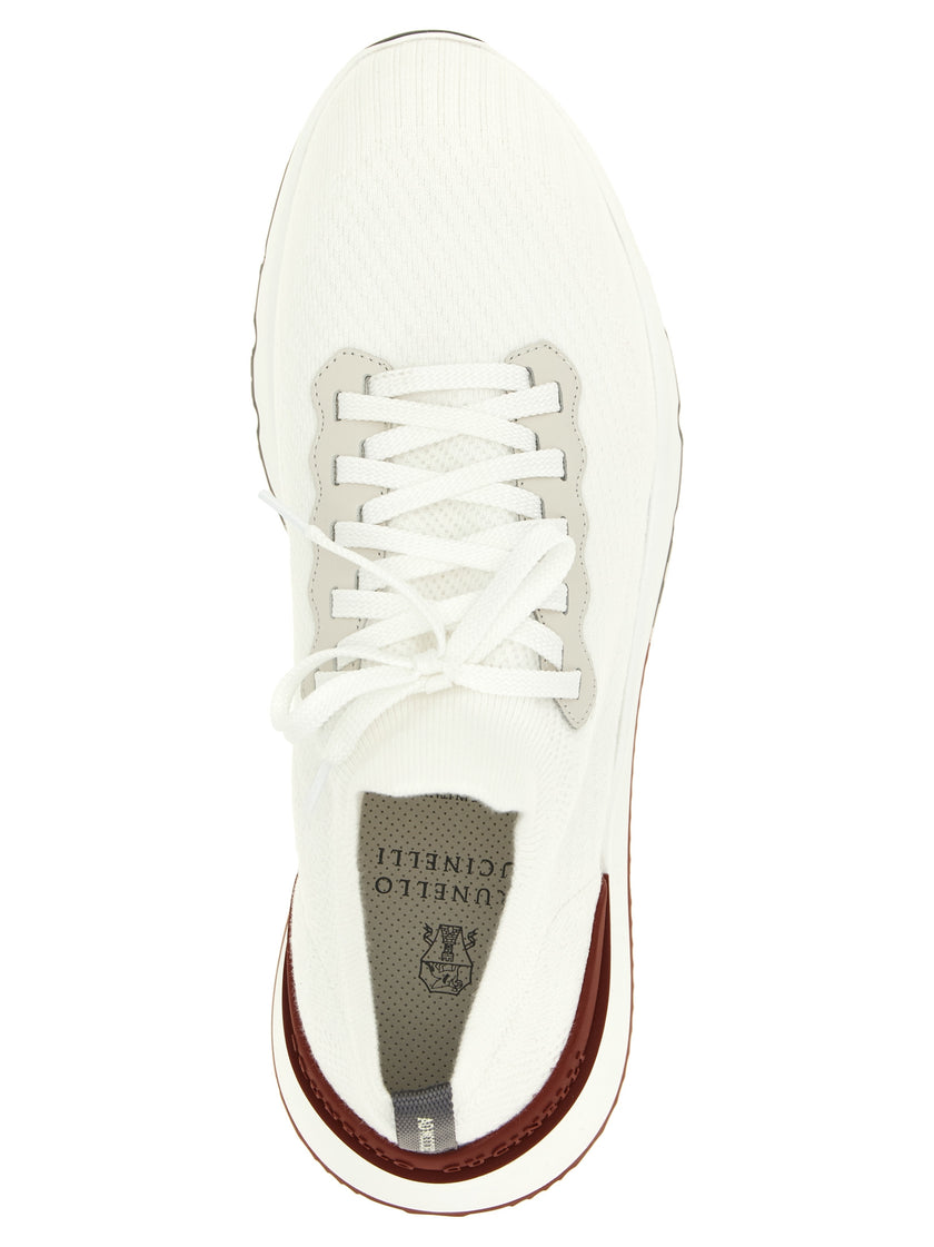 Brunello Cucinelli Weiße Sneaker aus Polyethylen