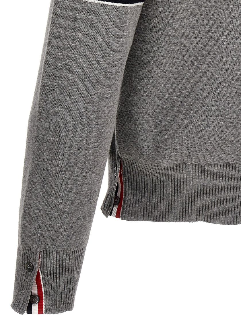 Thom Browne Grauer Baumwollcardigan