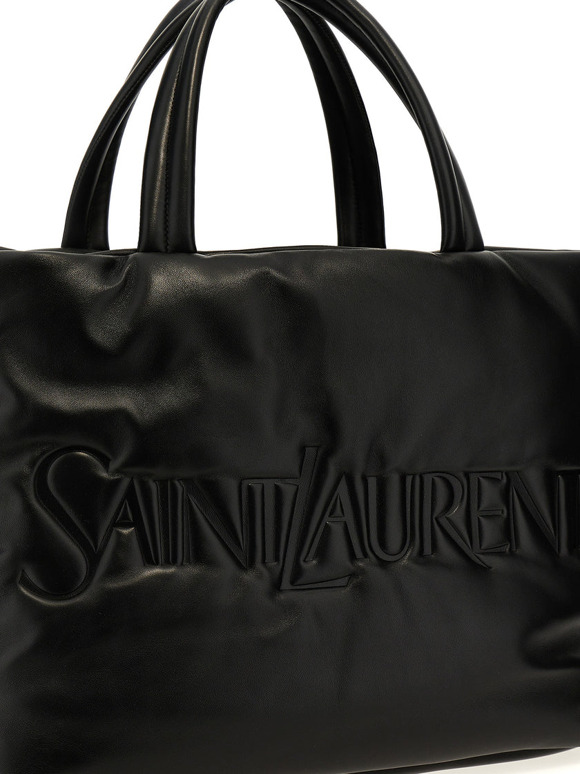 Saint Laurent Schwarze Lammleder-Tote Bag