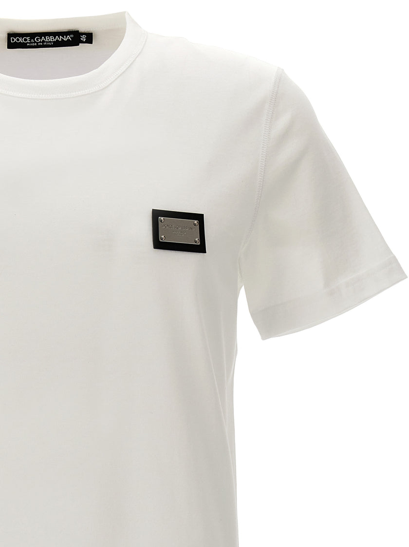 Dolce & Gabbana Weißes Baumwoll-T-Shirt