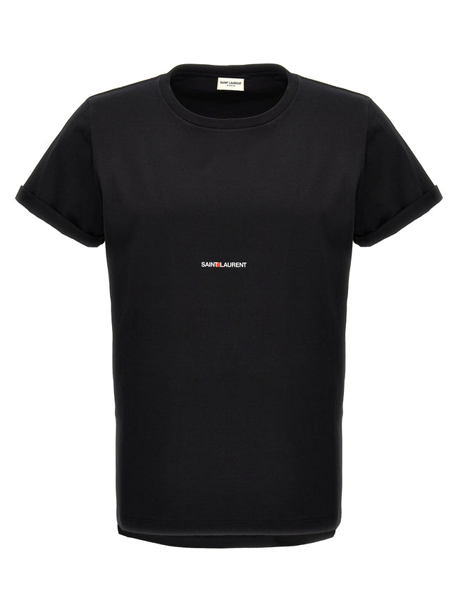 Saint Laurent Schwarzes Baumwoll-T-Shirt