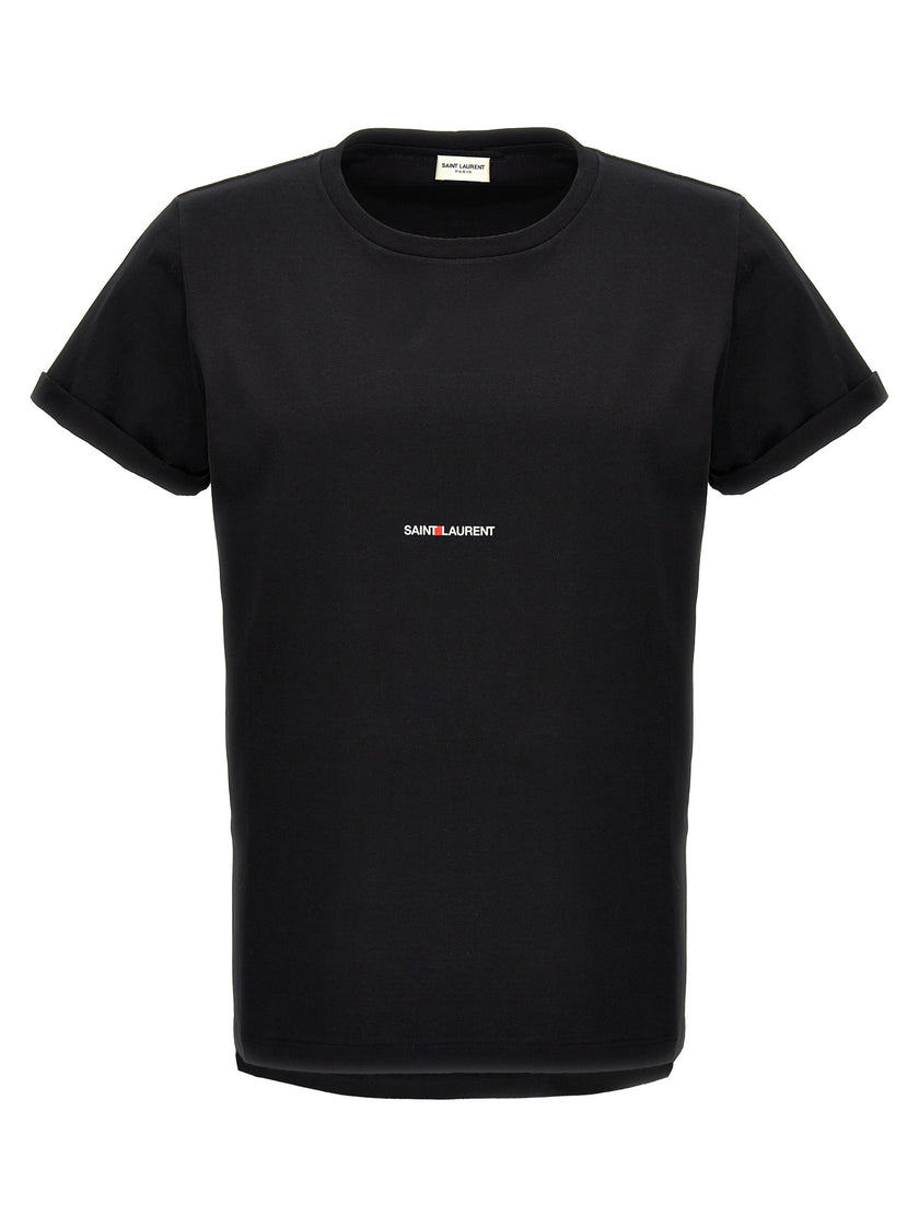 Saint Laurent Schwarzes Baumwoll-T-Shirt