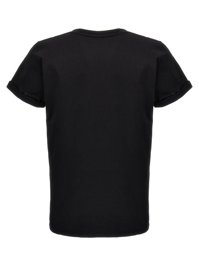 Saint Laurent Schwarzes Baumwoll-T-Shirt