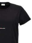Saint Laurent Schwarzes Baumwoll-T-Shirt