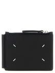Maison Margiela Schwarze Leder Geldbörse
