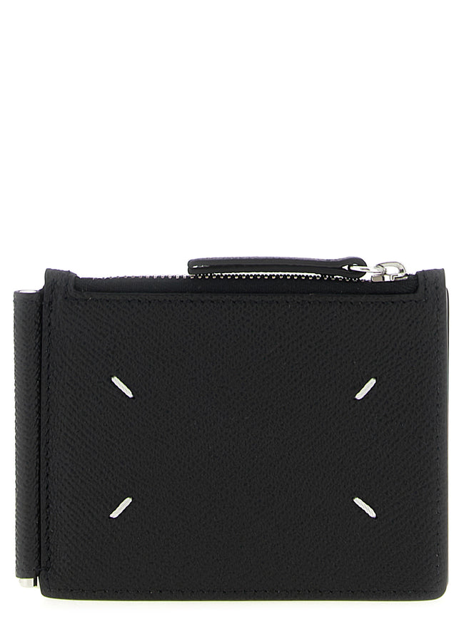 Maison Margiela Schwarze Leder Geldbörse