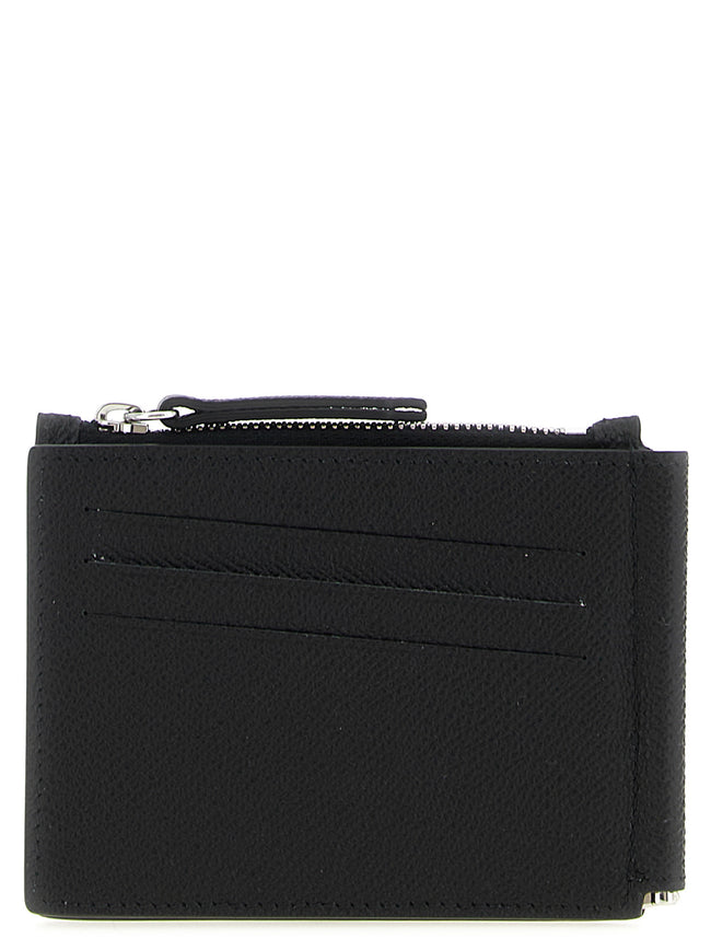 Maison Margiela Schwarze Leder Geldbörse