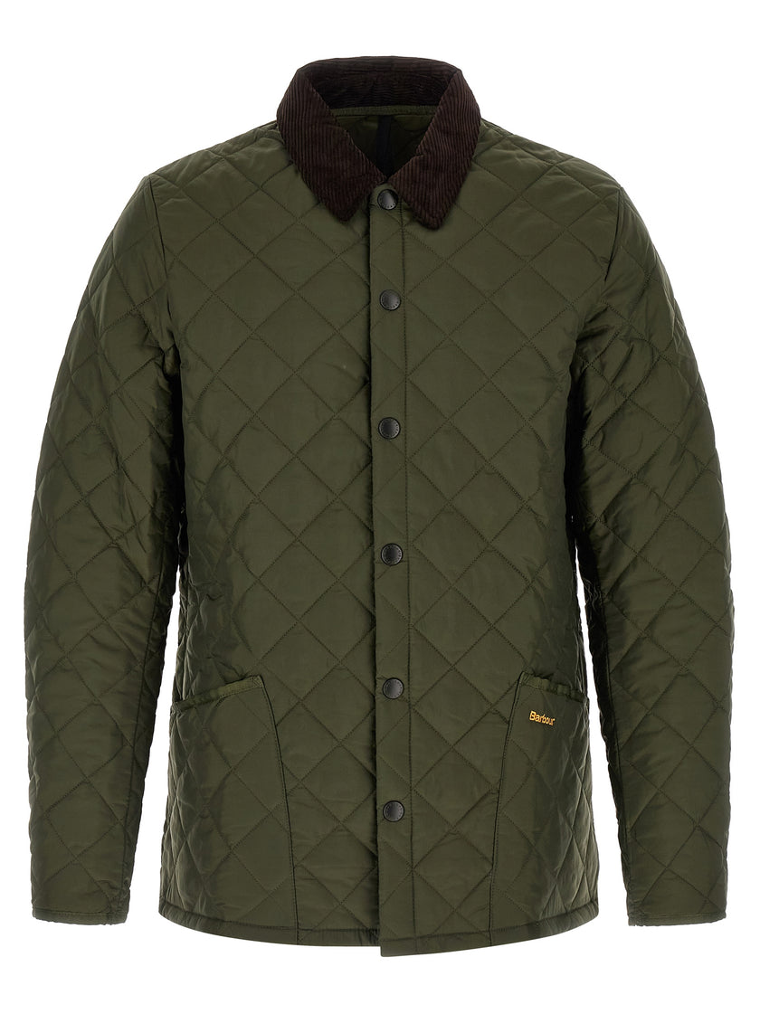 Barbour Zweifarbige Polyamid-Steppjacke in voller Länge