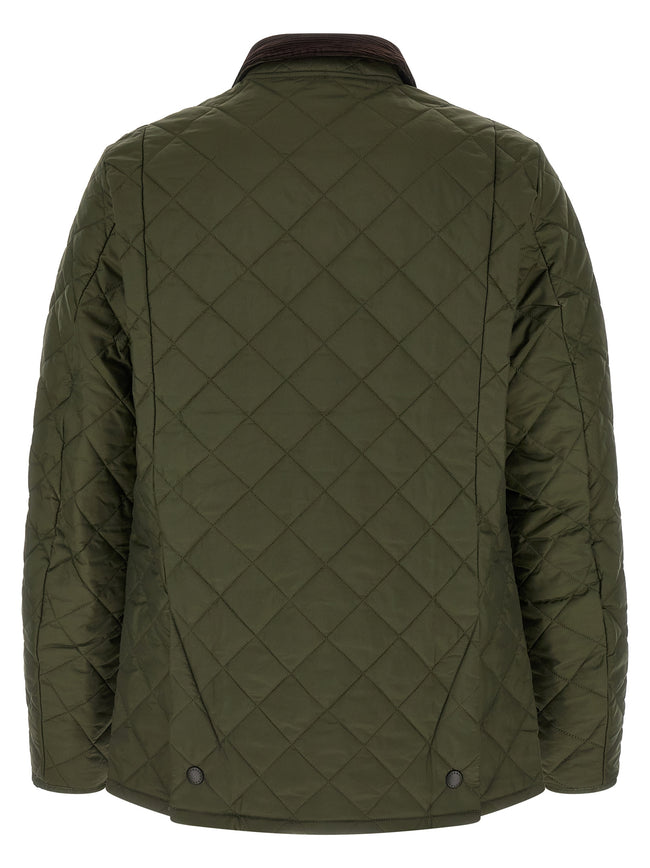 Barbour Zweifarbige Polyamid-Steppjacke in voller Länge