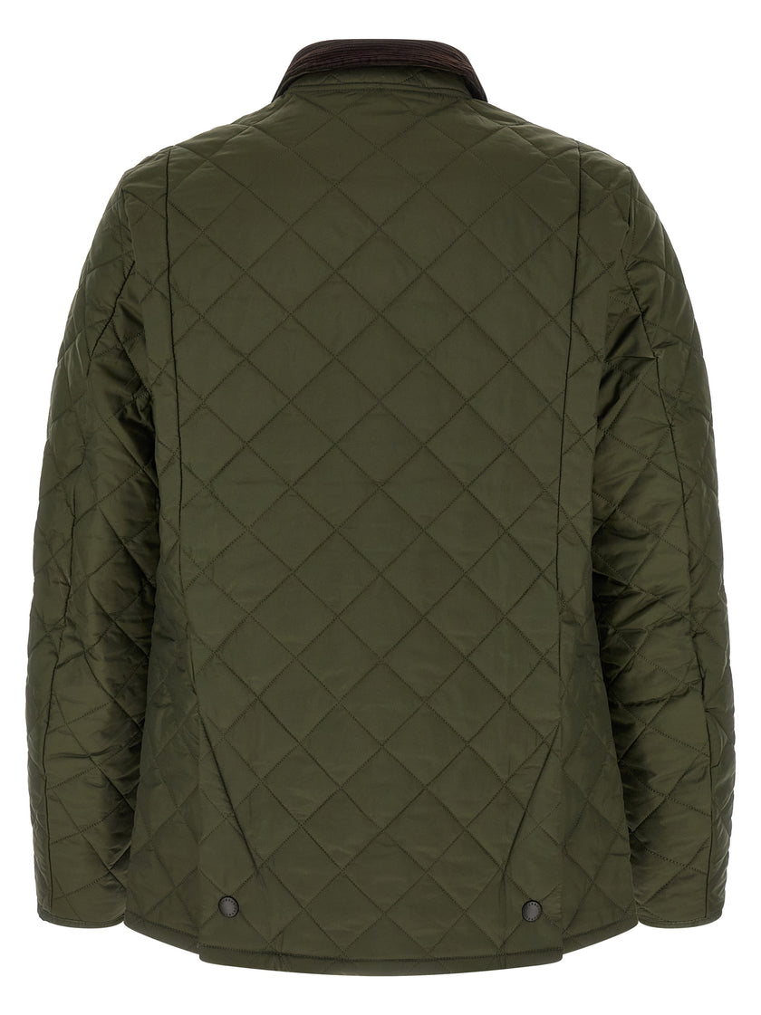 Barbour Zweifarbige Polyamid-Steppjacke in voller Länge
